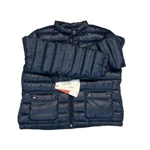 Calvin Klein Womens XL Full Zip Sorona Aura Puffer Jacket, Navy Blue